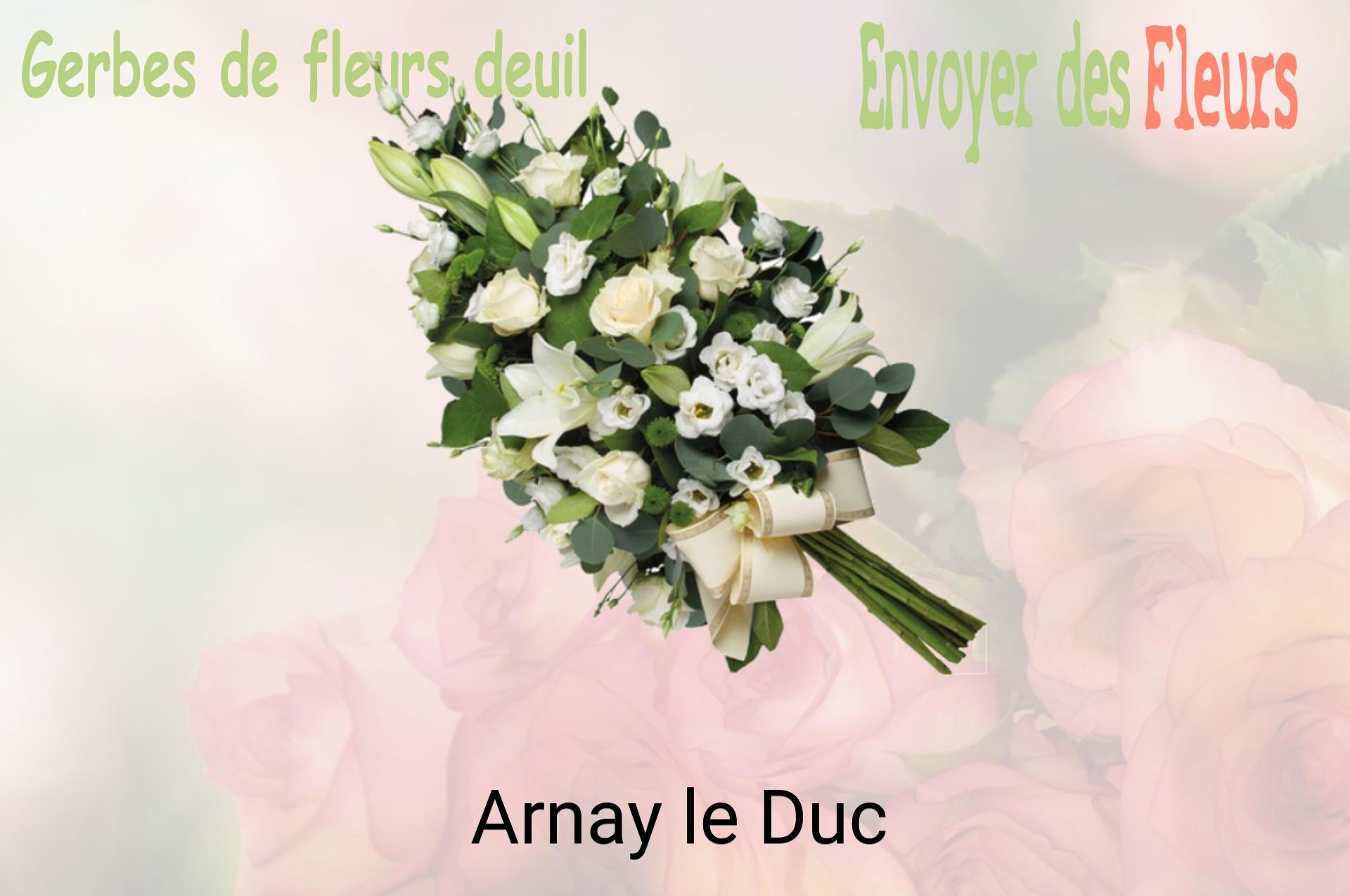 Gerbe de fleurs de deuil livrée à Arnay-le-Duc